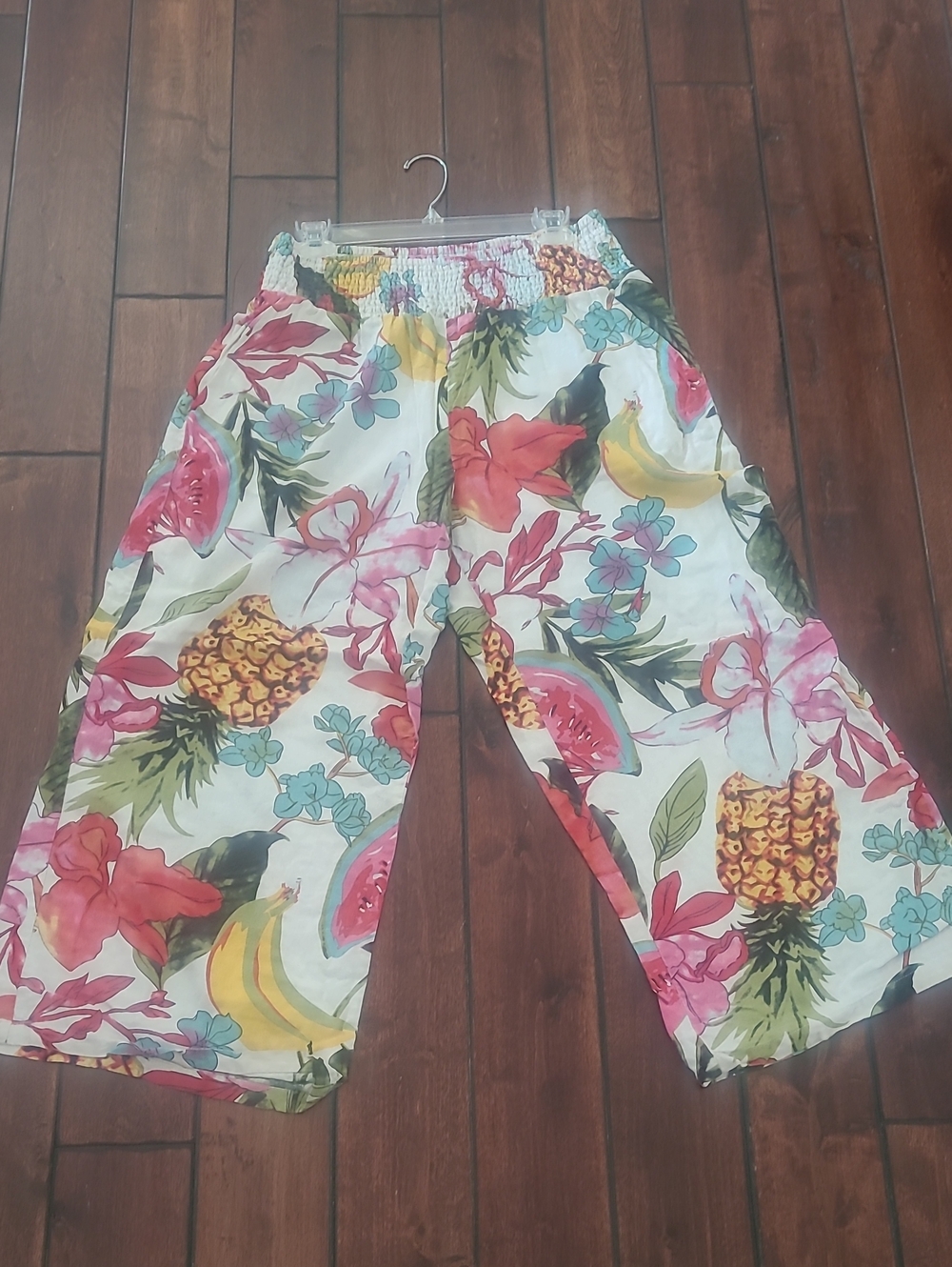 Tahari Tropical Fruit Linen Pants Size XL - Picture 5 of 10
